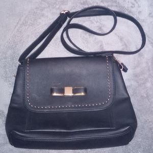 Black Ivy London Crossbody Purse with Bow